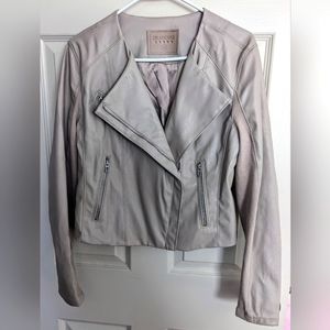 Blank NYC light tan moto jacket. SzM. Like new.